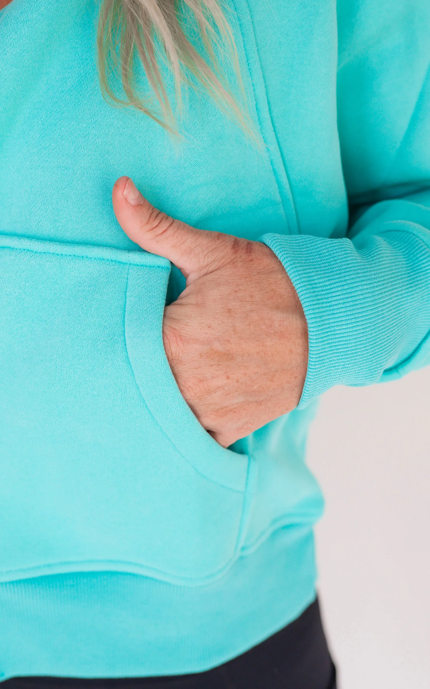 The AVA Full Zip Mock Neck Sweatshirt by Salty Wave