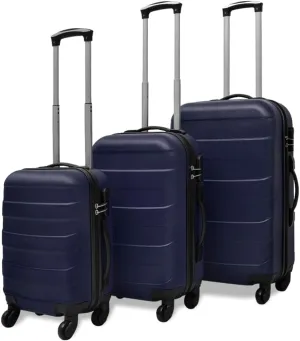 Three Piece Hardcase Trolley Set Blue 17.9"/21.7"/26"