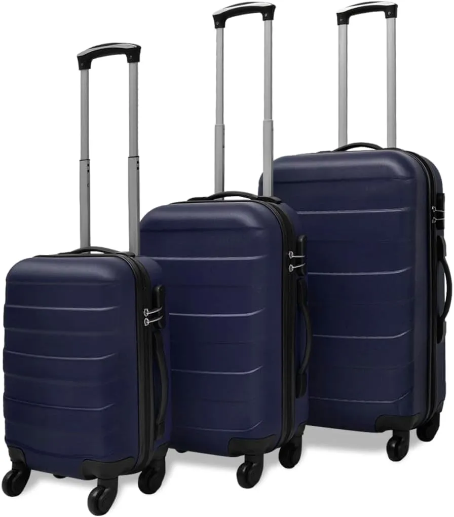 Three Piece Hardcase Trolley Set Blue 17.9"/21.7"/26"