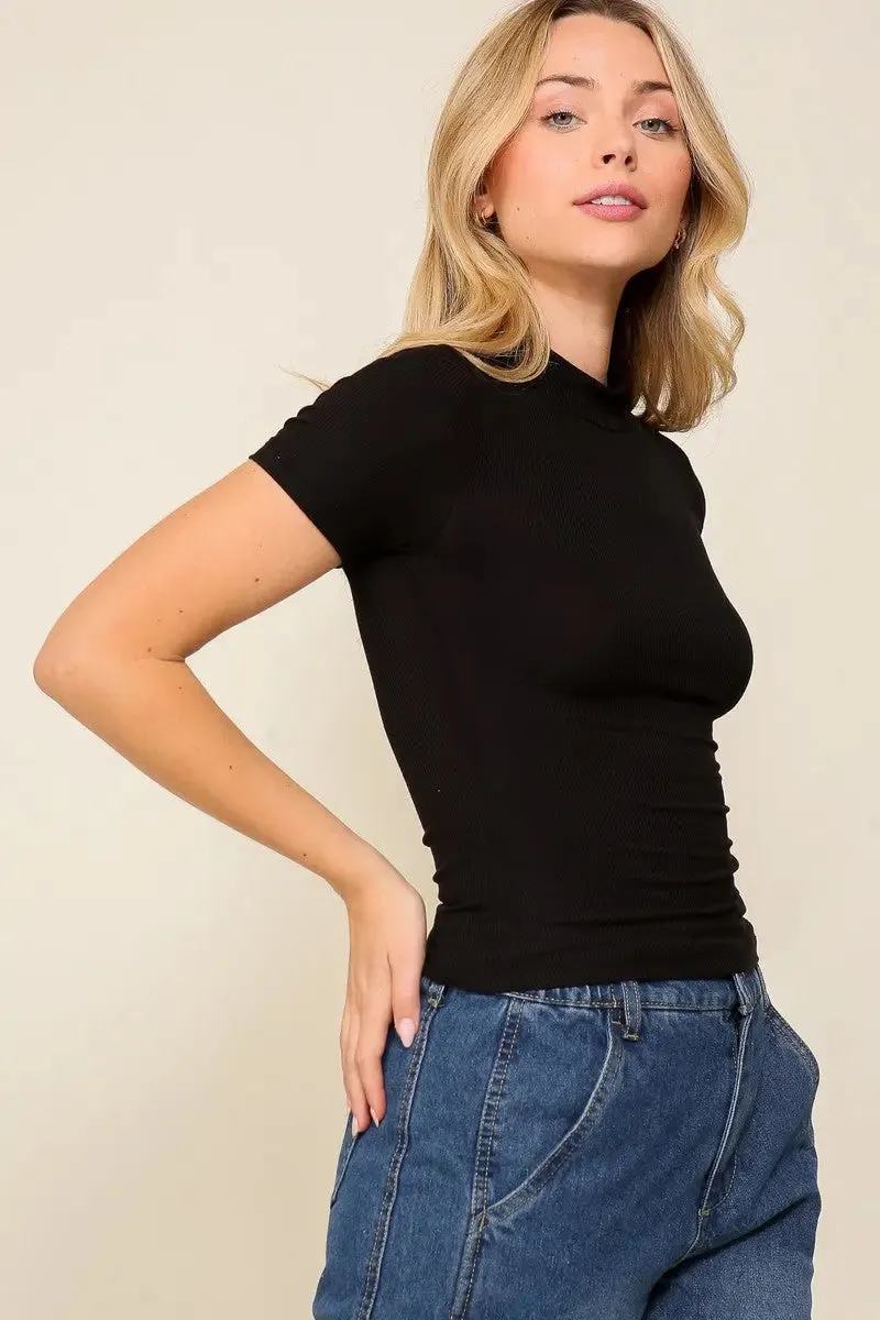 Timing Inc. Velma Mock Neck Top  Effortlessly Chic & Versatile