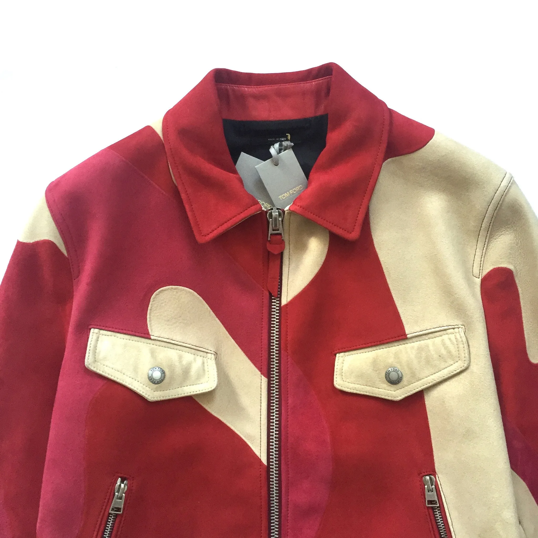 Tom Ford - Patchwork Suede Camo Trucker Jacket