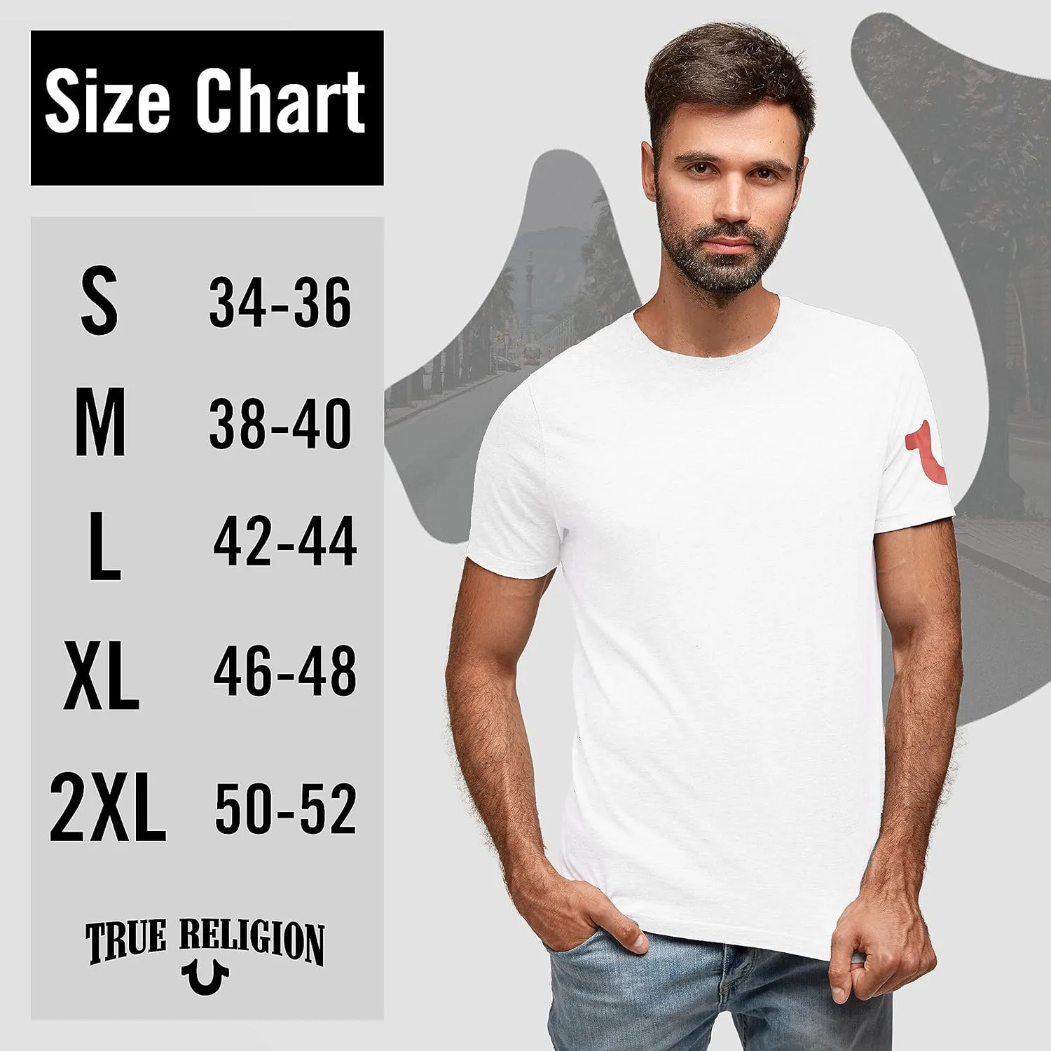 True Religion Mens Undershirts 4 Pack Mens Lightweight Mens Undershirt, 100% Cotton