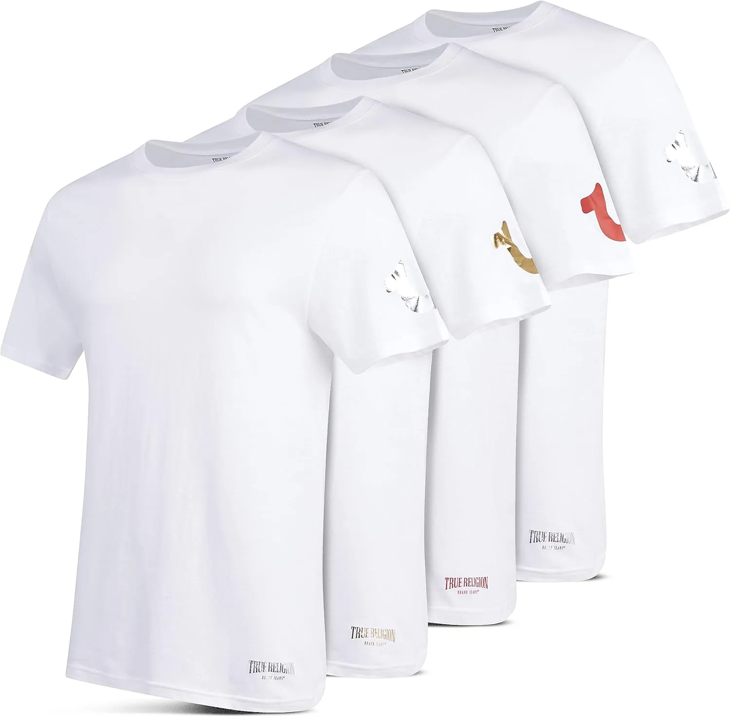 True Religion Mens Undershirts 4 Pack Mens Lightweight Mens Undershirt, 100% Cotton