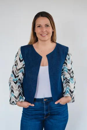 Upcycled denim jacket