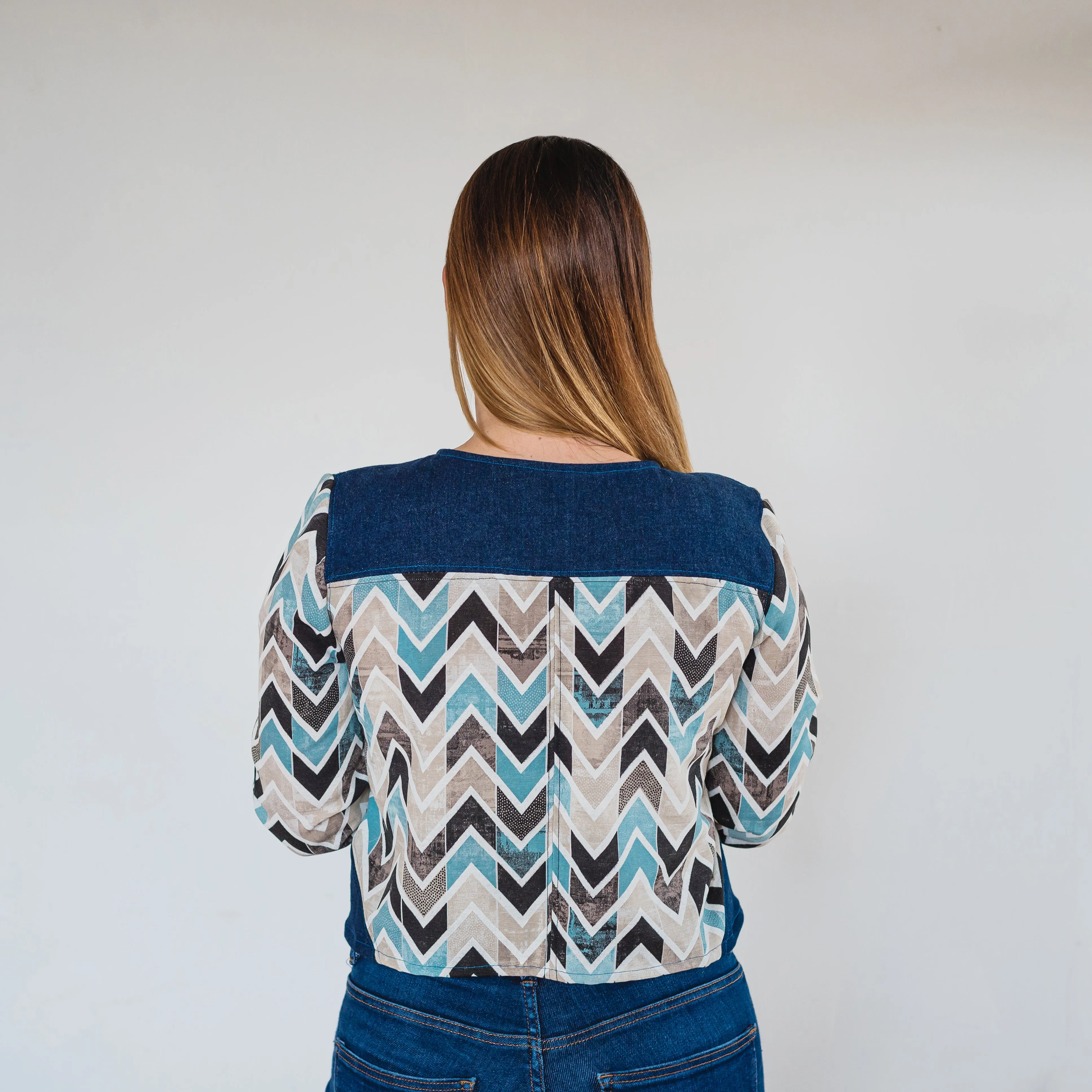 Upcycled denim jacket
