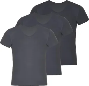 V Neck T Shirts for Men Rayon Made from Bamboo Tees Moisture Wicking Undershirts 3 Pack