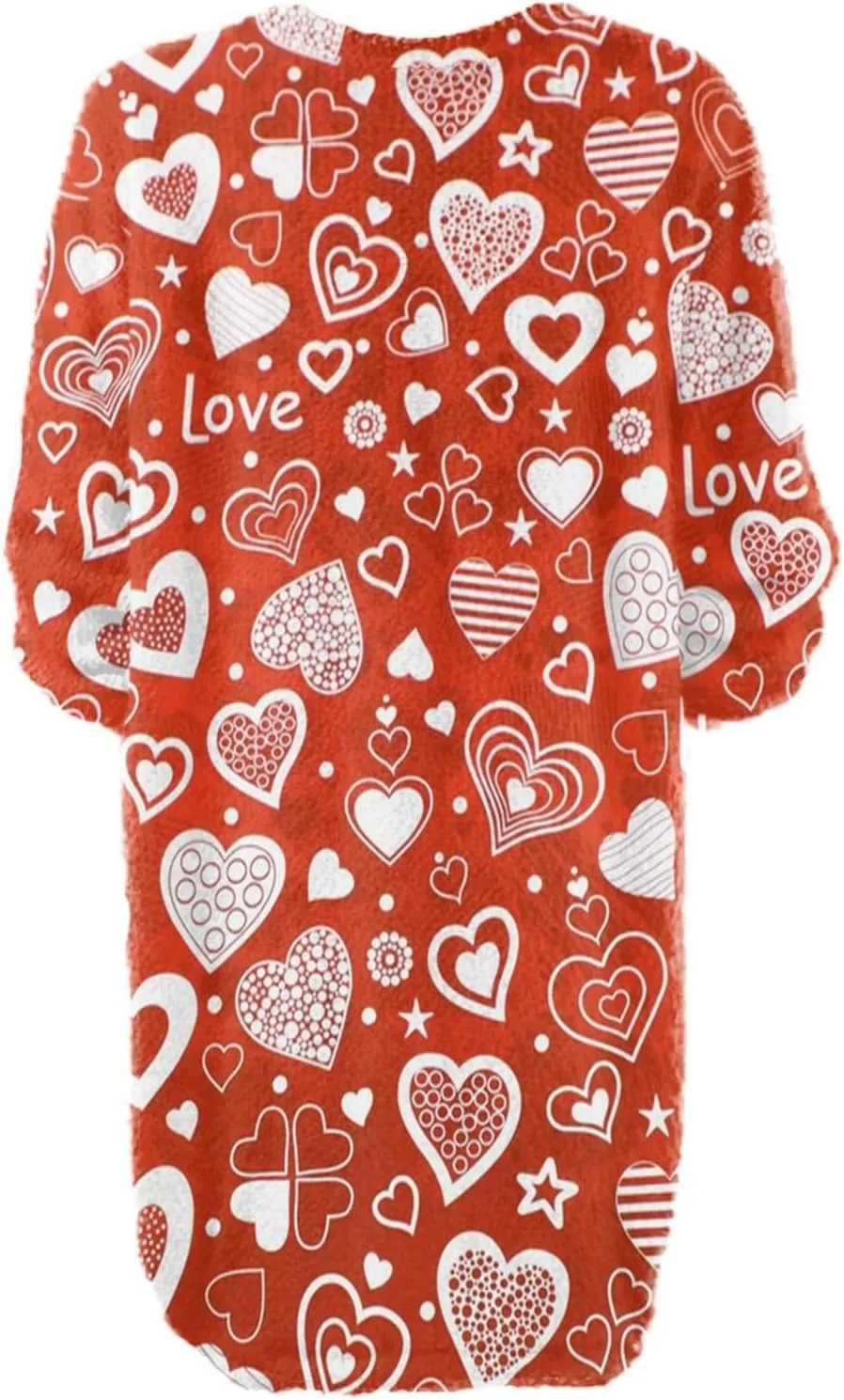 Valentines Day Dress for Women Round Neck Casual Long Sleeve Plush Plaid Dresses