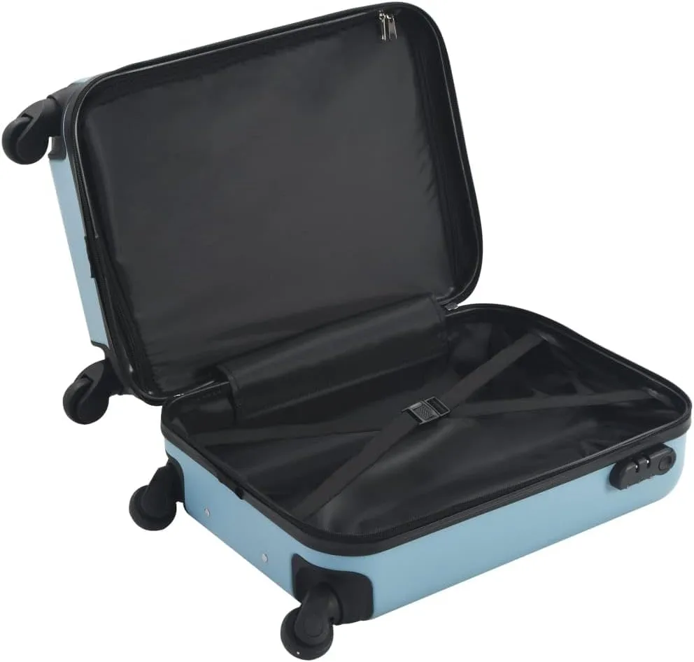 vidaXL Blue Hardcase Trolley - Lightweight, Durable ABS Travel Suitcase with Security Locks & 360-degree Castors