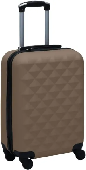 vidaXL Hardcase Trolley Brown ABS