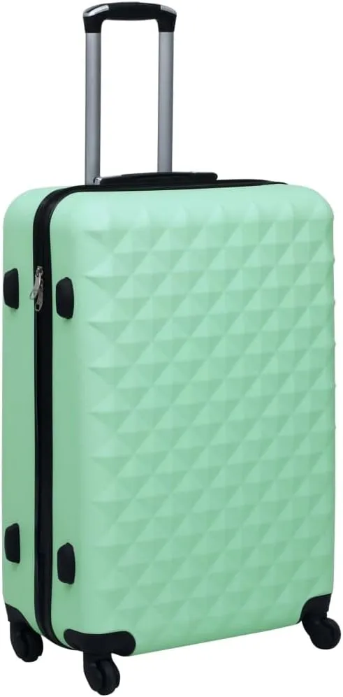 vidaXL Trolley Suitcase - Mint Green, Lightweight, ABS Hard Shell with Security Lock and Four 360-Degree Castors