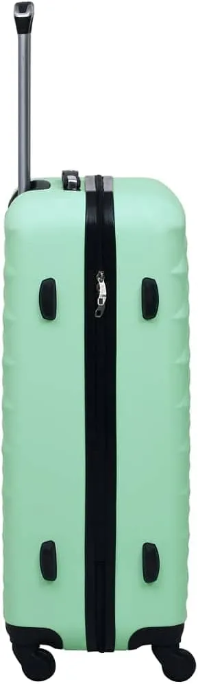 vidaXL Trolley Suitcase - Mint Green, Lightweight, ABS Hard Shell with Security Lock and Four 360-Degree Castors