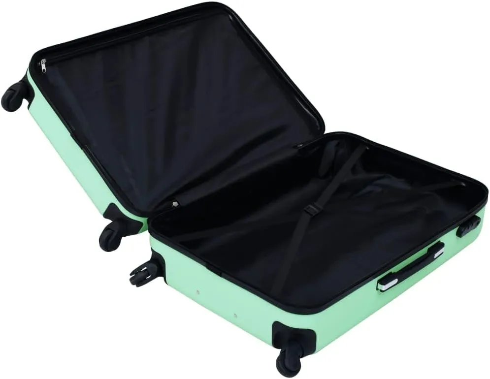 vidaXL Trolley Suitcase - Mint Green, Lightweight, ABS Hard Shell with Security Lock and Four 360-Degree Castors