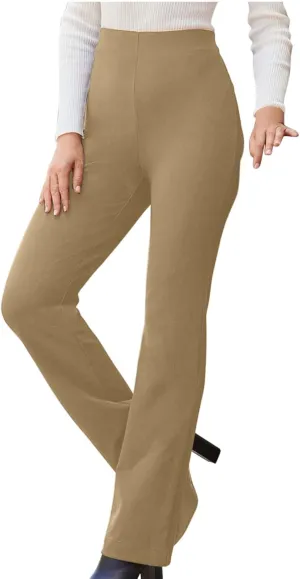 Women High Waist Pull-On Dress Pants Tummy Control Yoga Legging Trousers Business Casual Office Suit Pants for Work