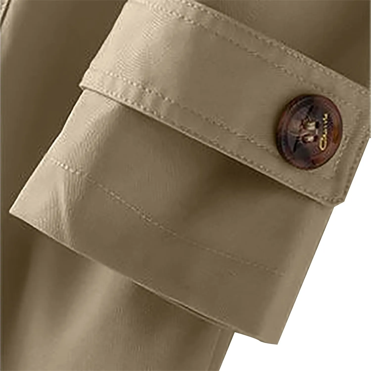 Women's New Slim Fit Women's Korean Version Double Breasted Small Mid Length Trench Coat Cofort Coats