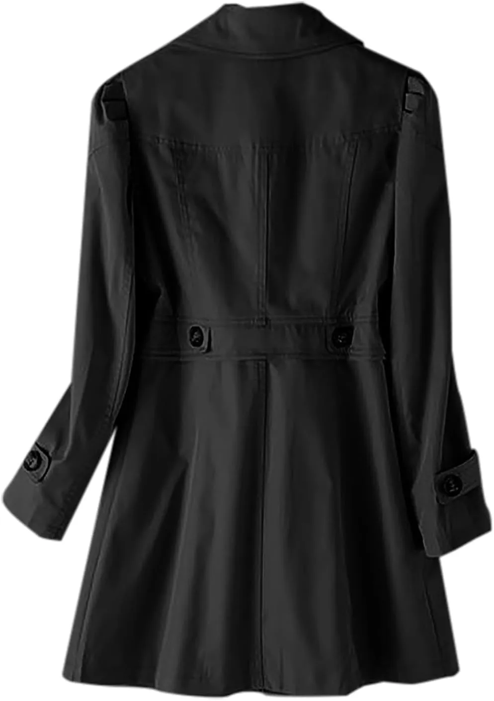 Women's New Slim Fit Women's Korean Version Double Breasted Small Mid Length Trench Coat Cofort Coats