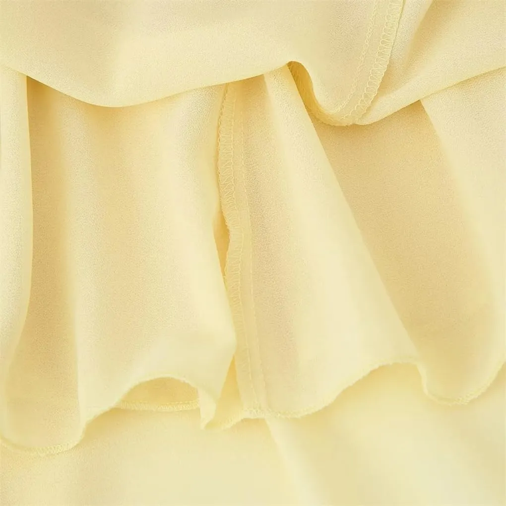 Women's Pleated Lace-Up High Waist A-Line Side Zipper Midi Skirt