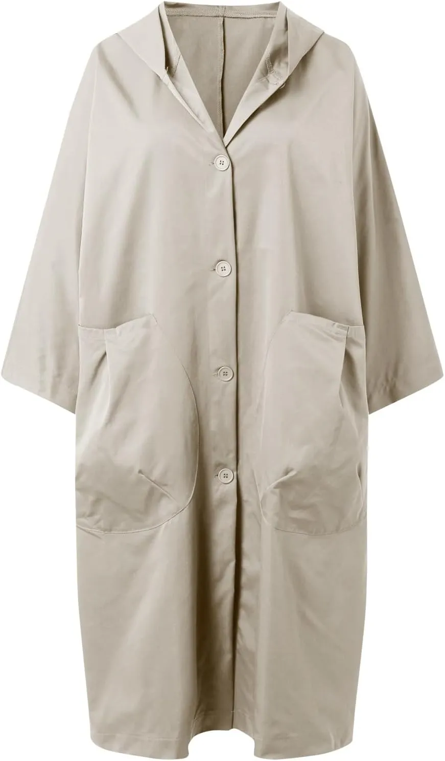 Women's Spring Autumn Winter Long Coat Jacket Trench Coat Hooded Outerwear Oversized One Size Fits Women Trendy