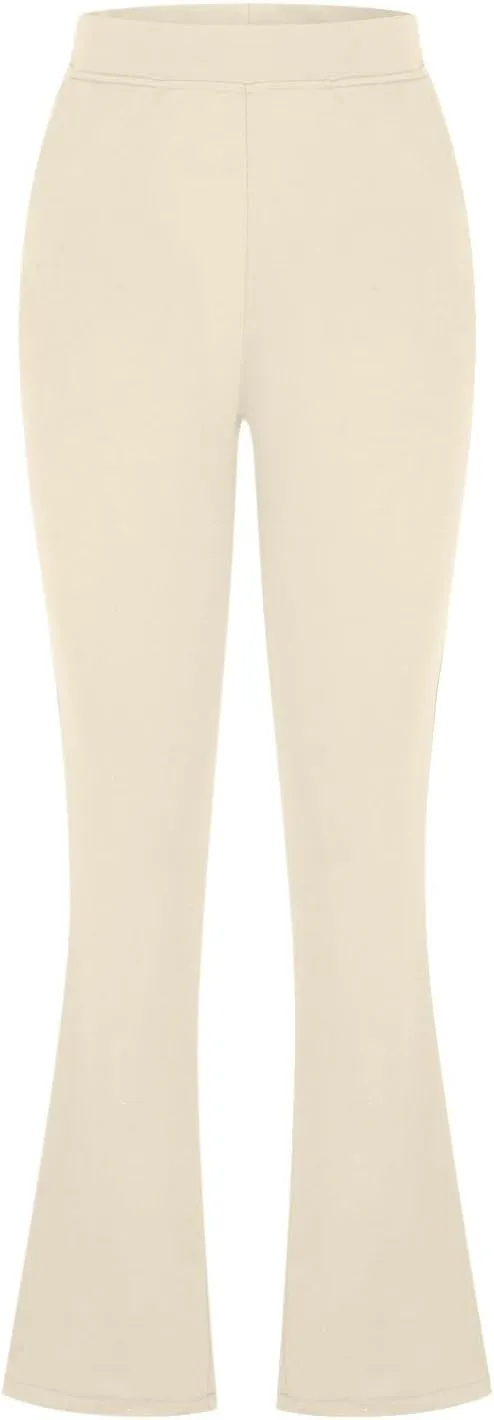 Womens Work Pants High Waisted Straight Leg Pants Dress Business Dress with Pockets Soft Solid Color Trousers 2024