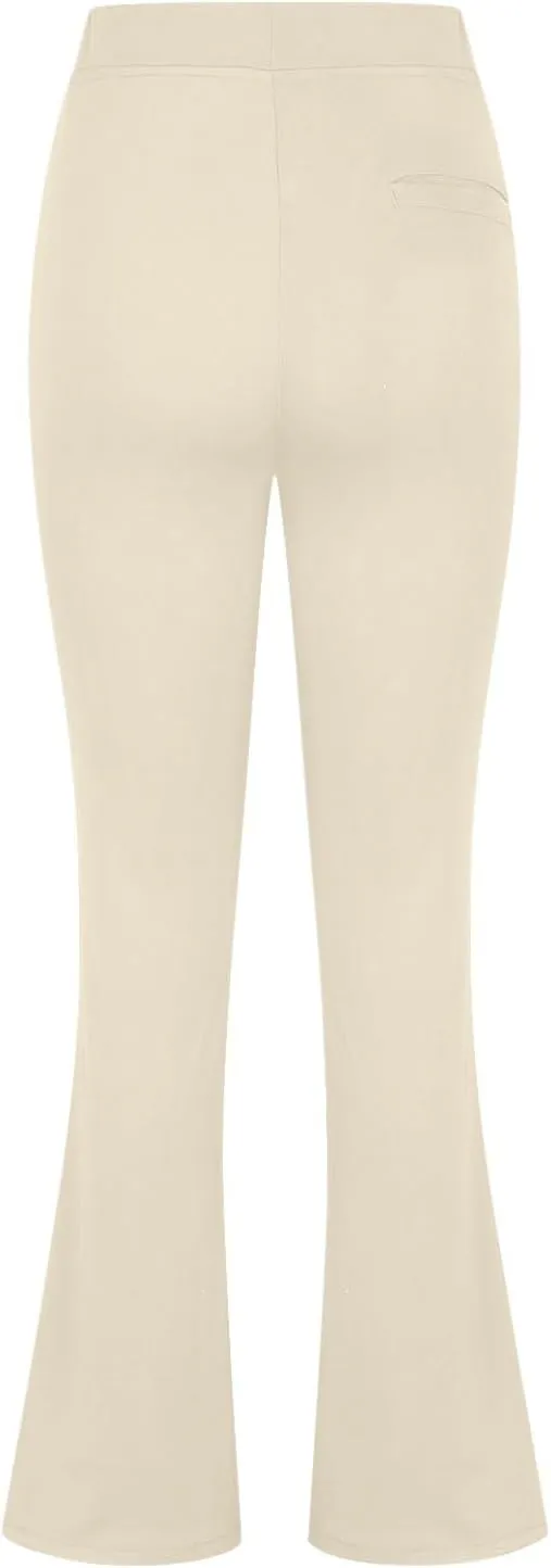 Womens Work Pants High Waisted Straight Leg Pants Dress Business Dress with Pockets Soft Solid Color Trousers 2024