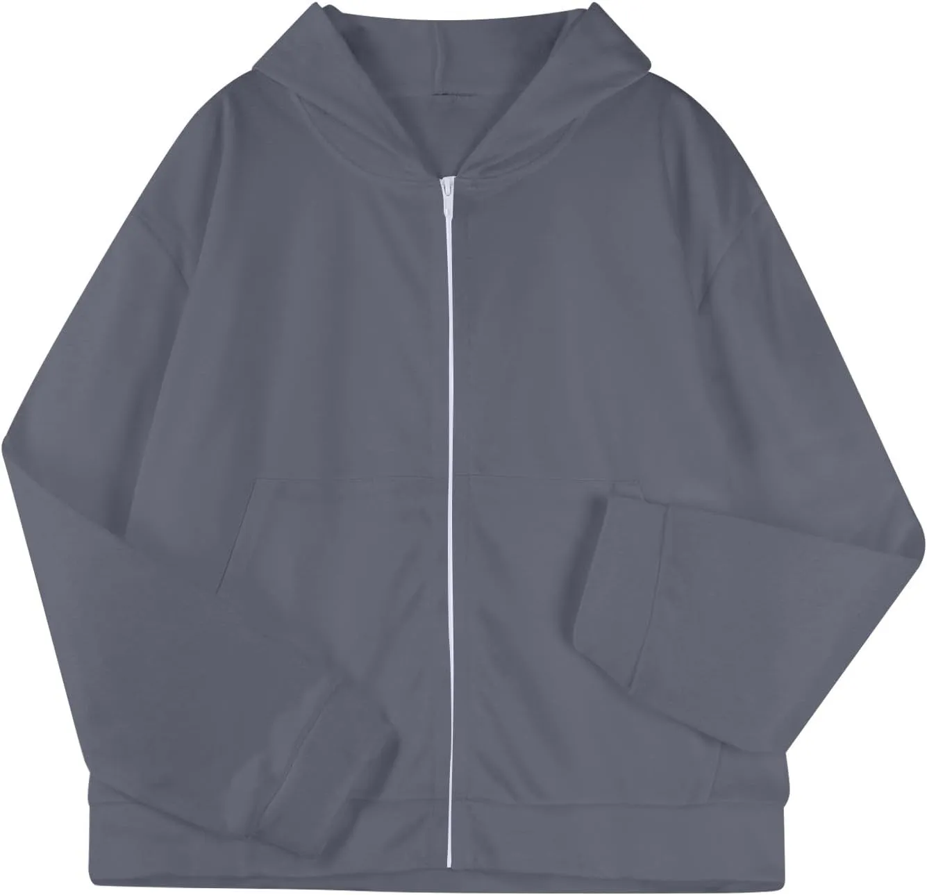 Womens Zip Up Hoodies Oversized Sweatshirts 2024 Fall Winter Fashion Outfits Sweaters Casual Jackets with Pockets