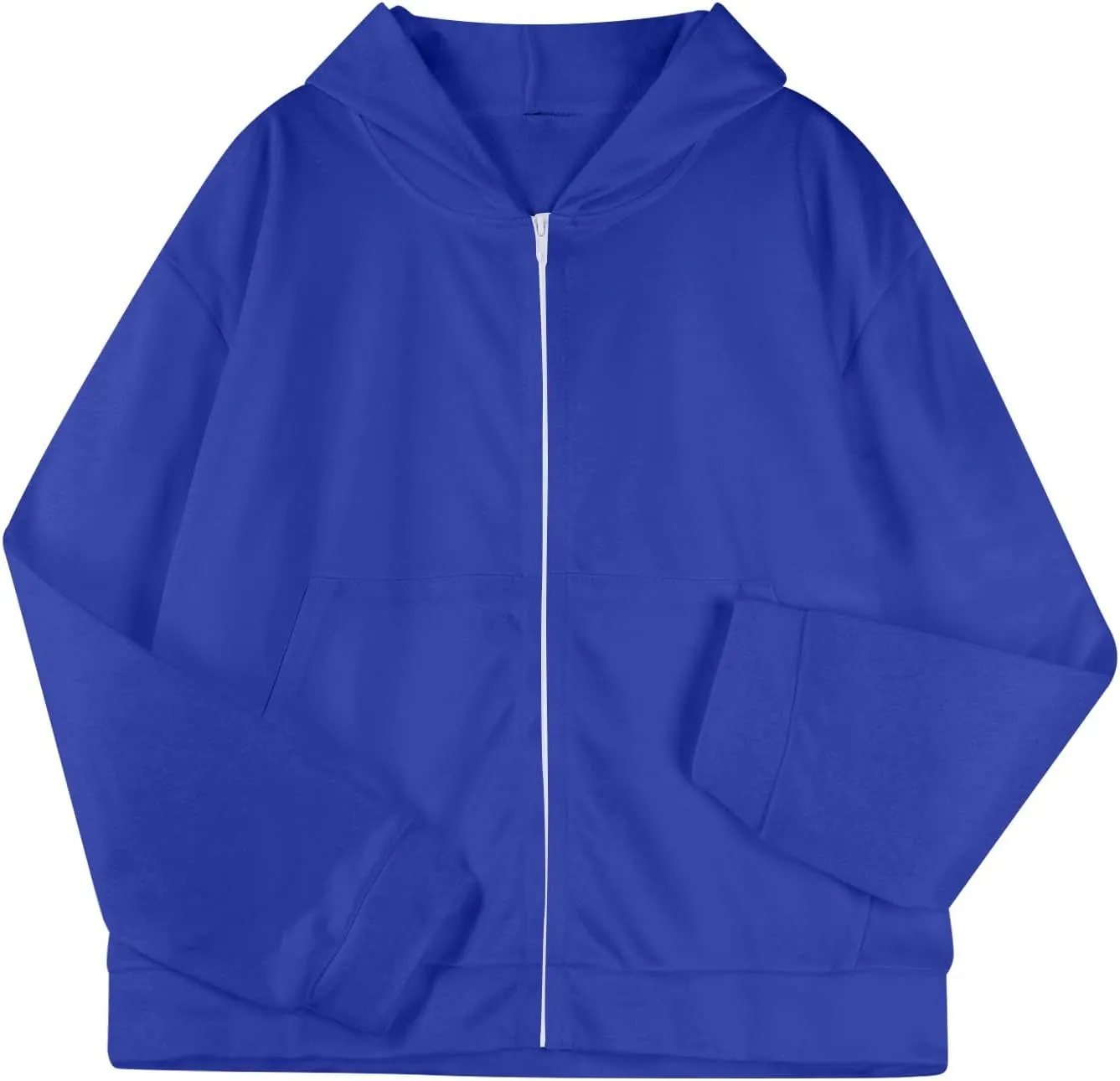 Womens Zip Up Hoodies Oversized Sweatshirts 2024 Fall Winter Fashion Outfits Sweaters Casual Jackets with Pockets