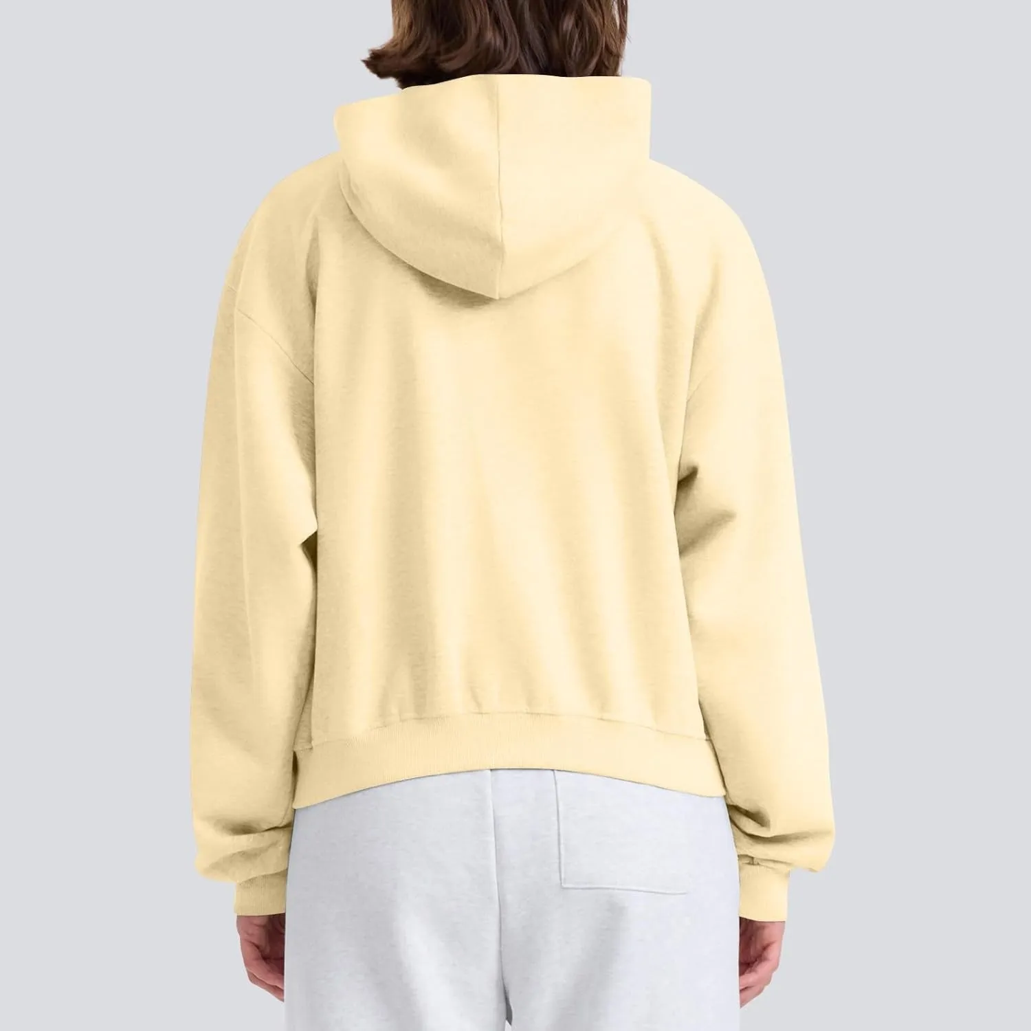 Womens Zip Up Hoodies Oversized Sweatshirts 2024 Fall Winter Fashion Outfits Sweaters Casual Jackets with Pockets
