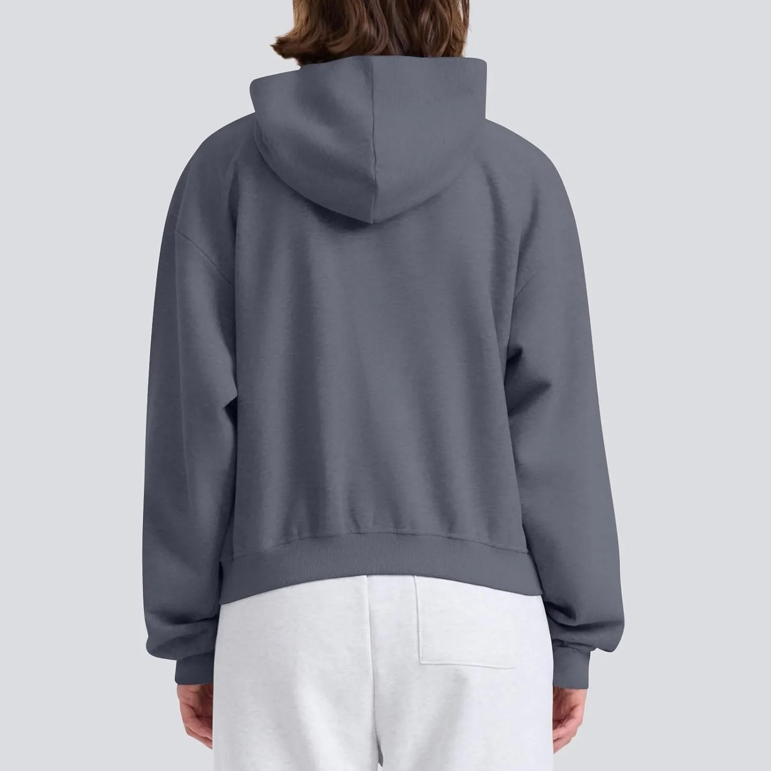 Womens Zip Up Hoodies Oversized Sweatshirts 2024 Fall Winter Fashion Outfits Sweaters Casual Jackets with Pockets