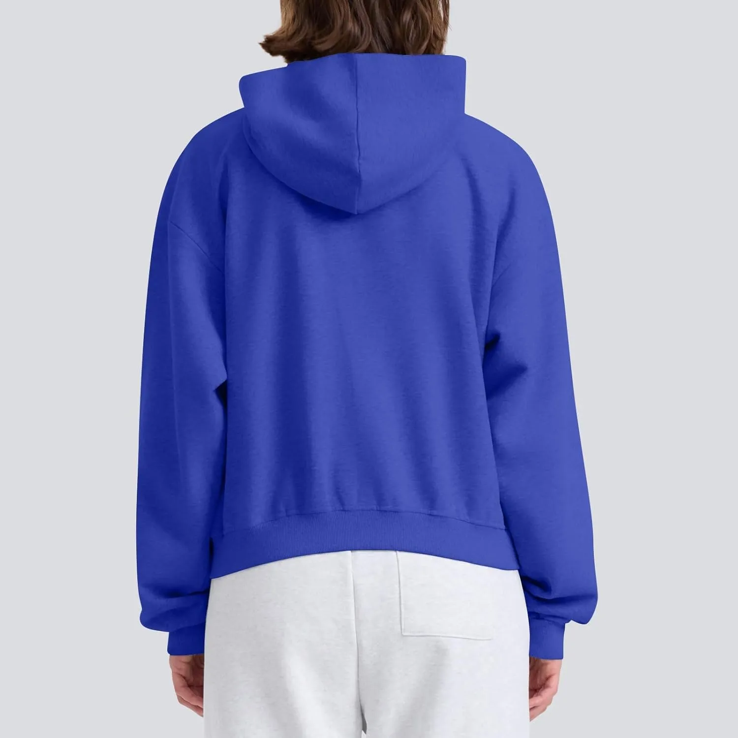Womens Zip Up Hoodies Oversized Sweatshirts 2024 Fall Winter Fashion Outfits Sweaters Casual Jackets with Pockets